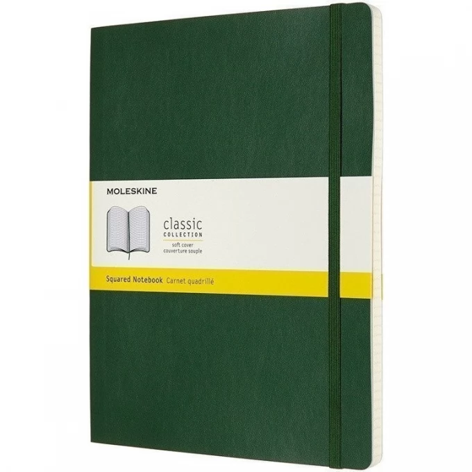 

Блокнот Moleskine CLASSIC SOFT, 130х210мм, без линовки, 192 листов, зеленый (QP618K15) (1шт.)