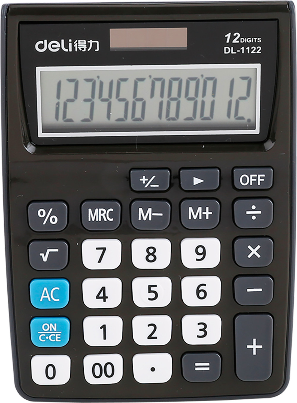 Калькулятор настольный DELI E1122/GREY, 12-разрядный
