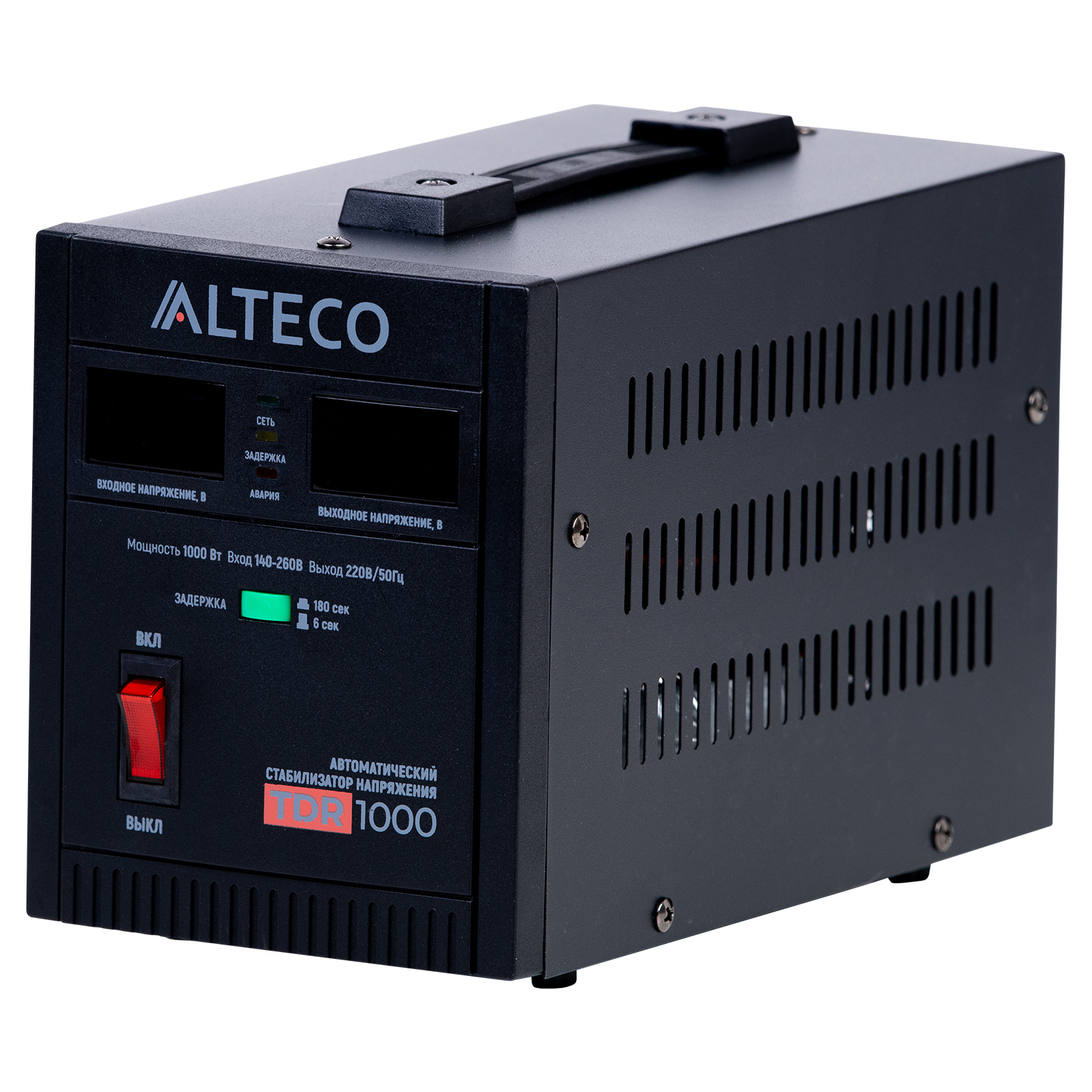 Стабилизатор напряжения Alteco TDR 1000, 1000VA, 1кВт, EURO, черный (49089)