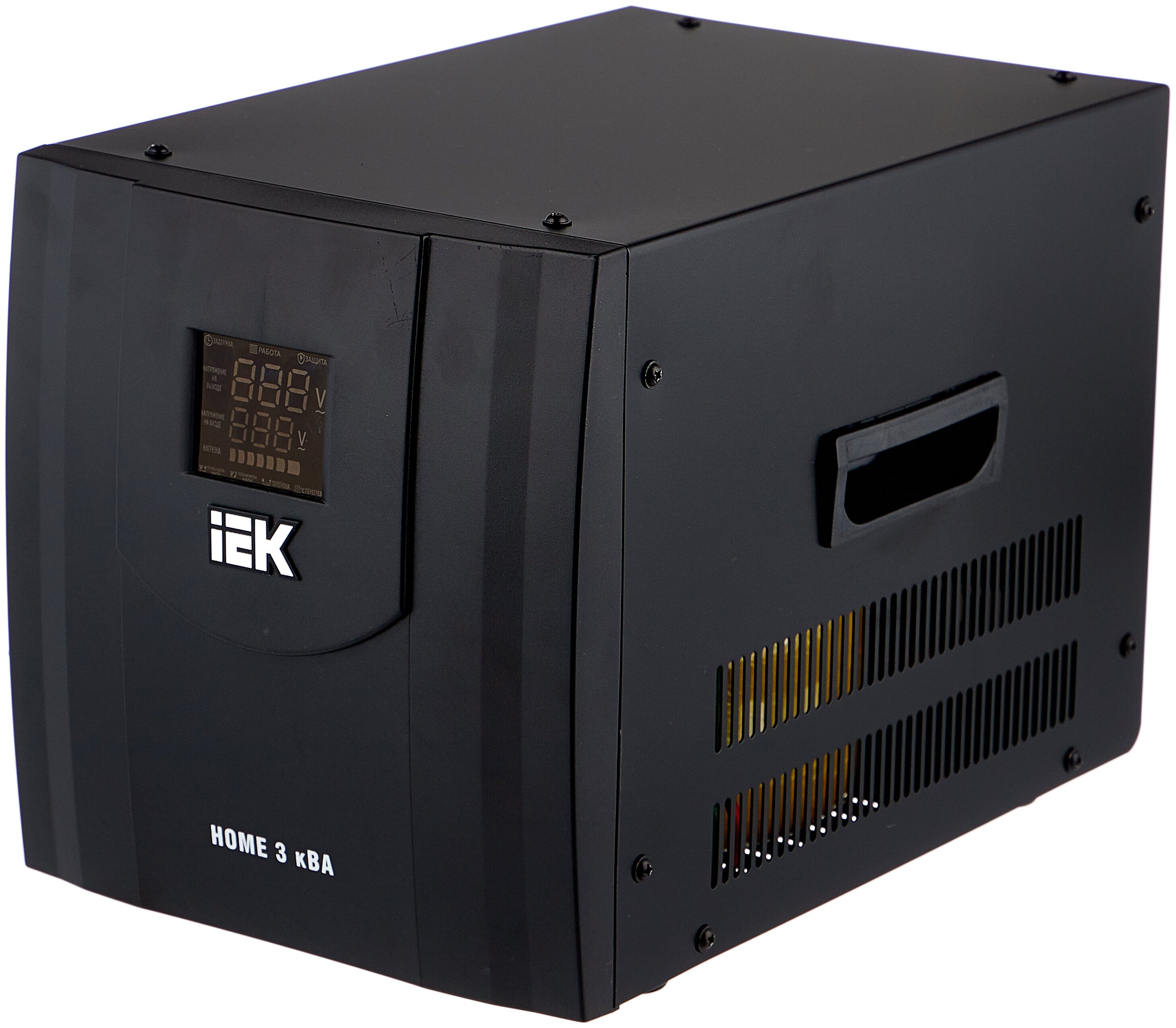 

Стабилизатор напряжения IEK Home СНР1-0-3, 3000 VA, клеммная колодка, черный (IVS20-1-03000), Home СНР1-0-3