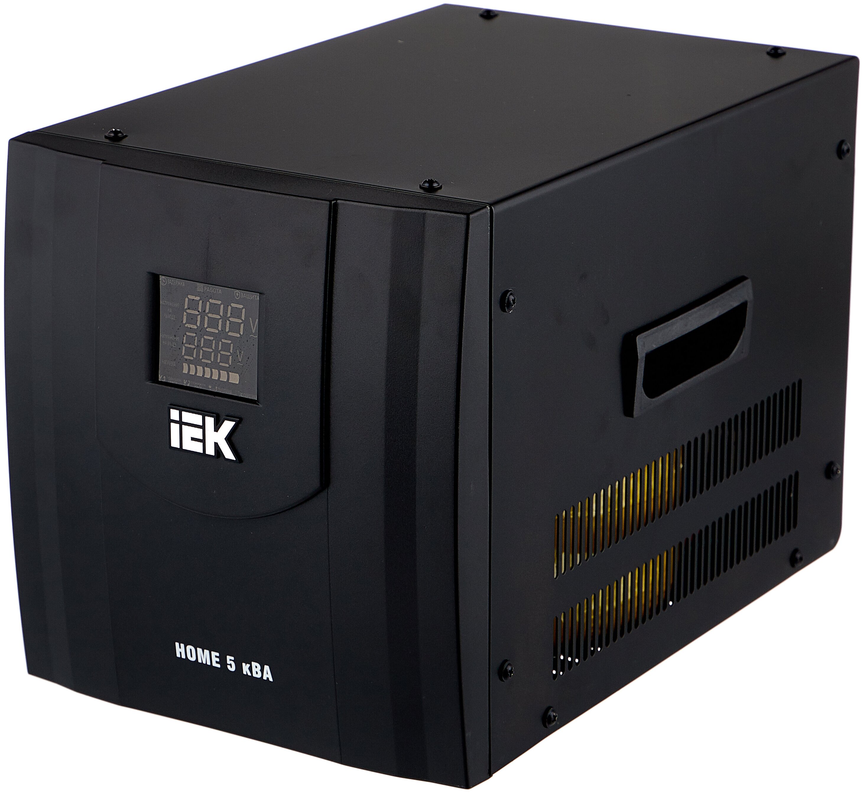 

Стабилизатор напряжения IEK Home СНР1-0-5, 5000 VA, клеммная колодка, черный (IVS20-1-05000), Home СНР1-0-5