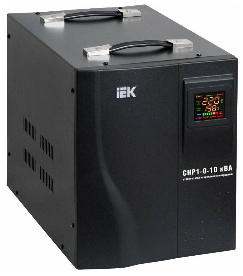 

Стабилизатор напряжения IEK СНР1-0-10, 10000 VA, клеммная колодка, черный (IVS20-1-10000), СНР1-0-10