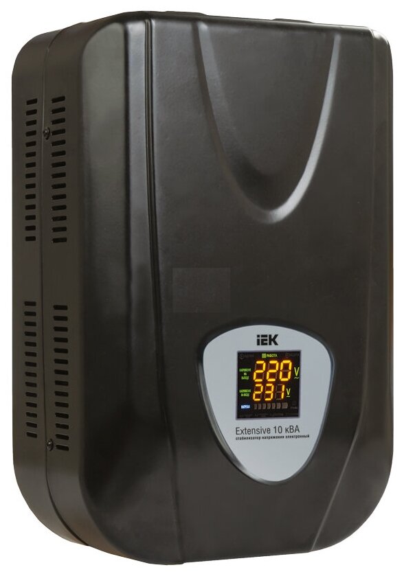 

Стабилизатор напряжения IEK Extensive 10, 10000 VA, клеммная колодка, черный (IVS28-1-10000), Extensive 10