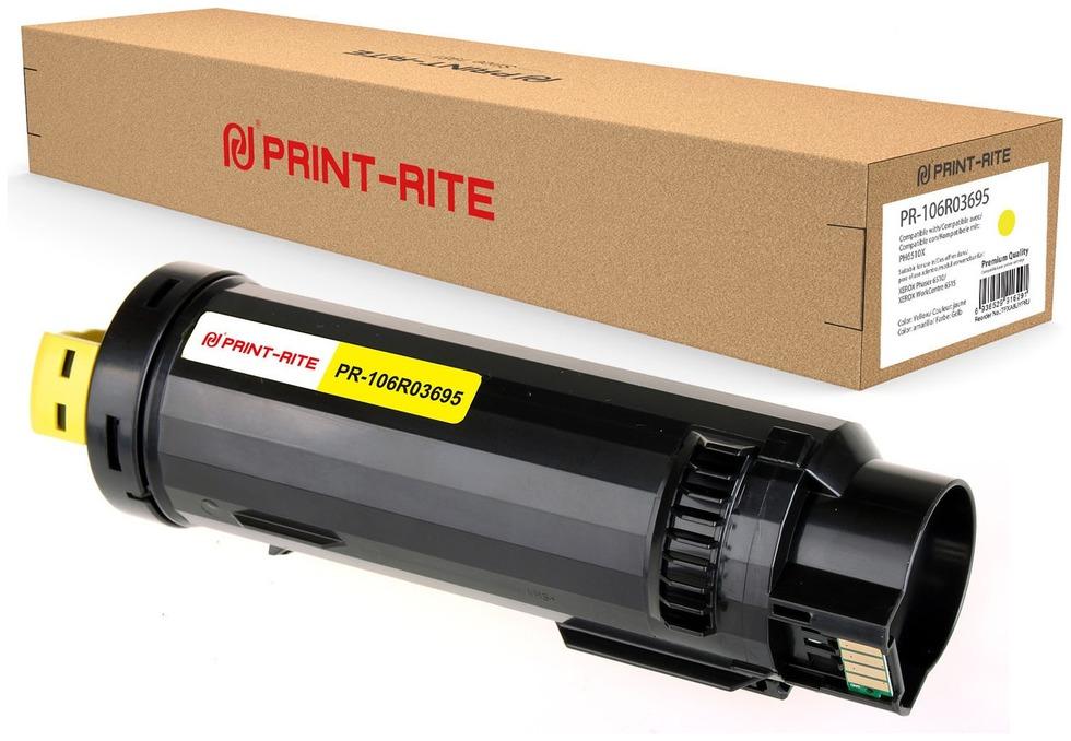 

Картридж лазерный Print-Rite PR-106R03695 (106R03695), желтый, 4300 страниц, совместимый для Xerox Phaser 6510/WC6515