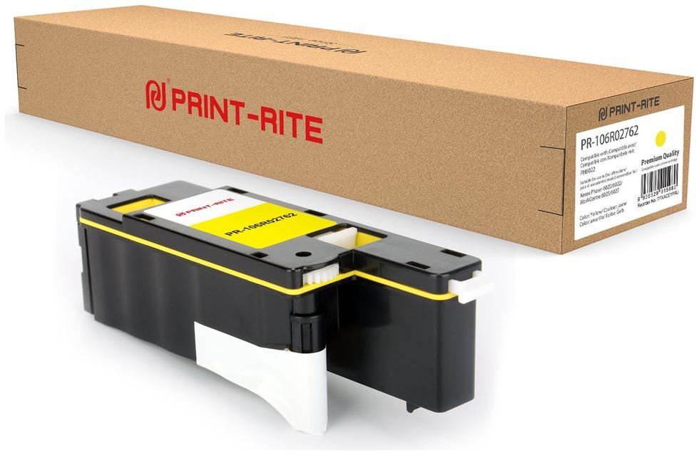 

Картридж лазерный Print-Rite PR-106R02762 (106R02762), желтый, 1000 страниц, совместимый для Xerox Phaser 6020/6022/WC6025/6027