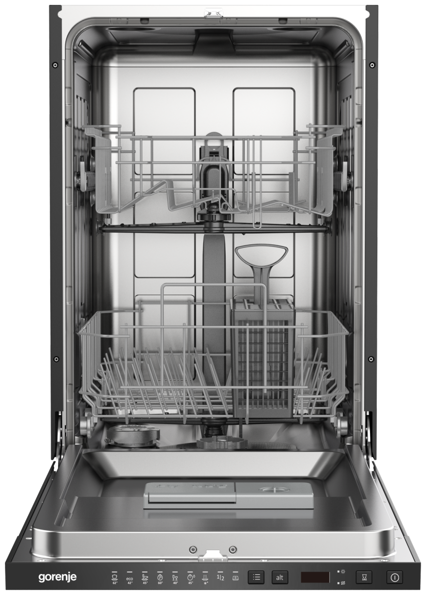 Посудомоечная машина встраиваемая Gorenje GV52041, серебристый, 1137170  купить по цене 21900 руб в Новосибирске в интернет-магазине e2e4