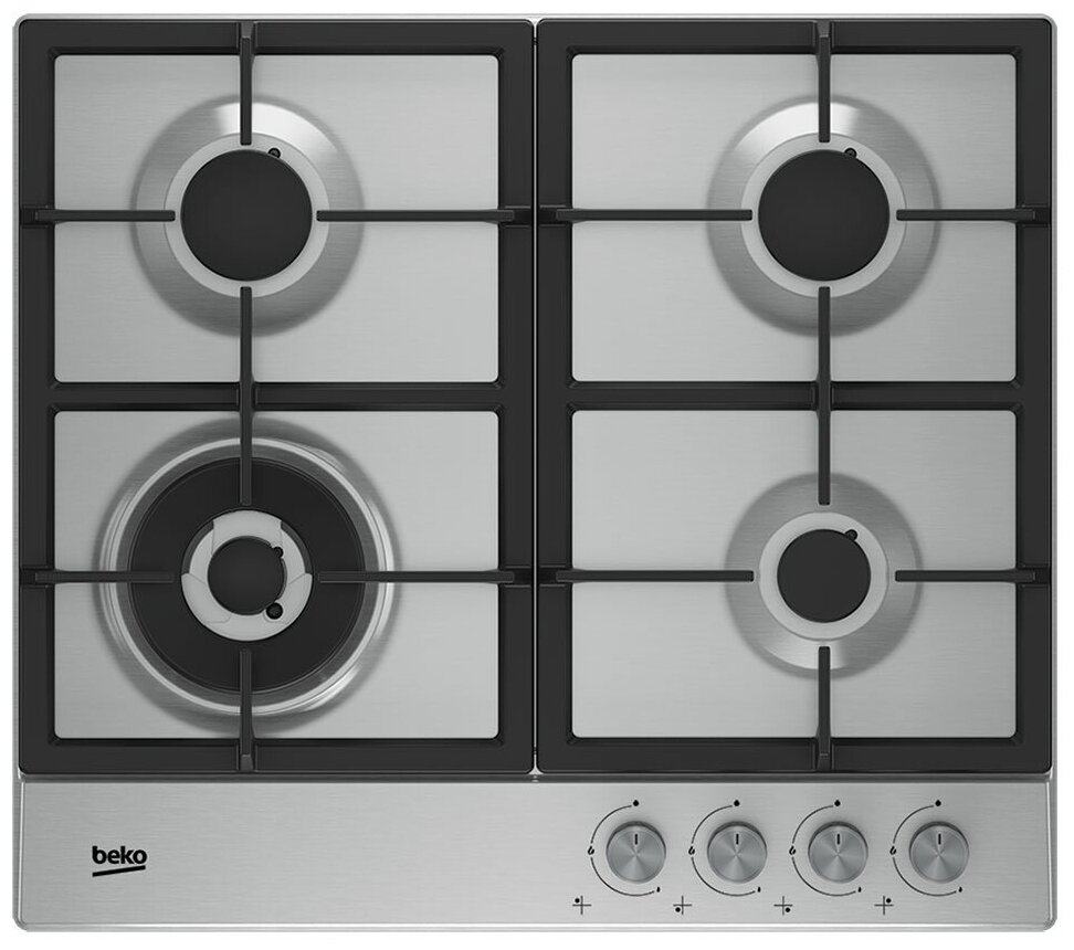 Газовая варочная панель Beko HIYG 64225 SXO 4 конфорки, белый