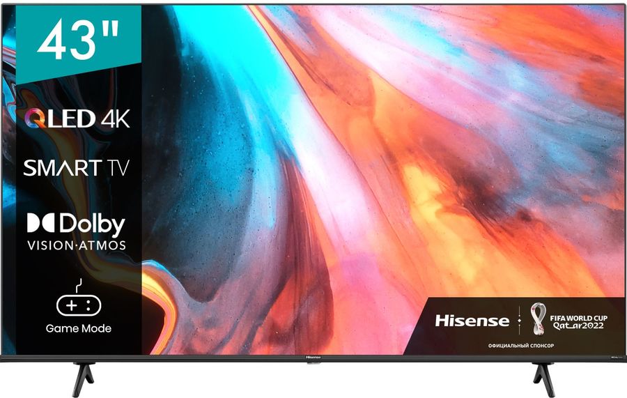 

Телевизор 43" Hisense 43E7HQ CH, 3840x2160, DVB-T /T2 /C, HDMIx3, USBx2, WiFi, Smart TV, черный (43E7HQ CH), 43E7HQ CH