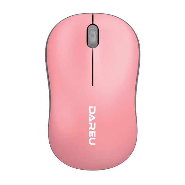 Мышь беспроводная Dareu LM106G, 1200dpi, USB, розовый/серый (LM106G Pink-Grey)