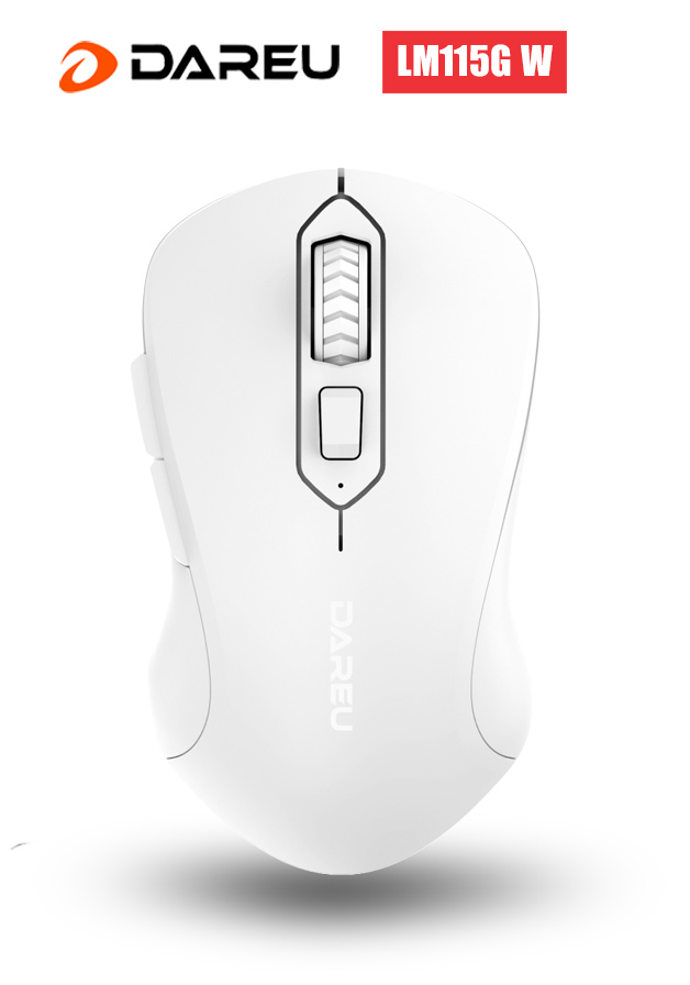 Мышь беспроводная Dareu LM115G White, 1600dpi, Bluetooth, белый (LM115G White)
