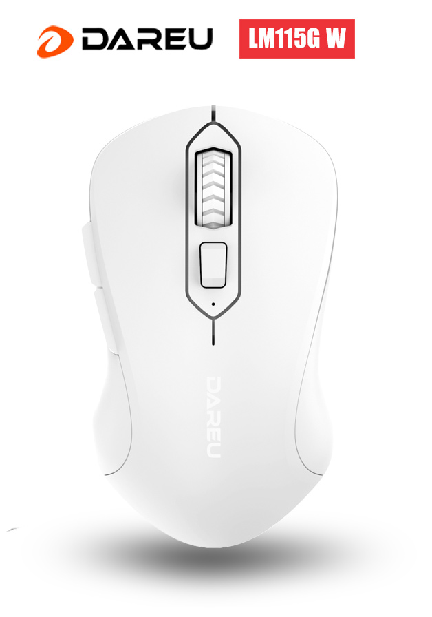 

Мышь беспроводная Dareu LM115G White, 1600dpi, Bluetooth, белый (LM115G White), LM115G White