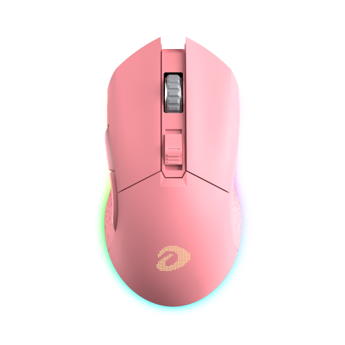 Мышь беспроводная/проводная Dareu EM901, 6000dpi, оптическая лазерная, USB Type-C/радиоканал, розовый (EM901 Pink)