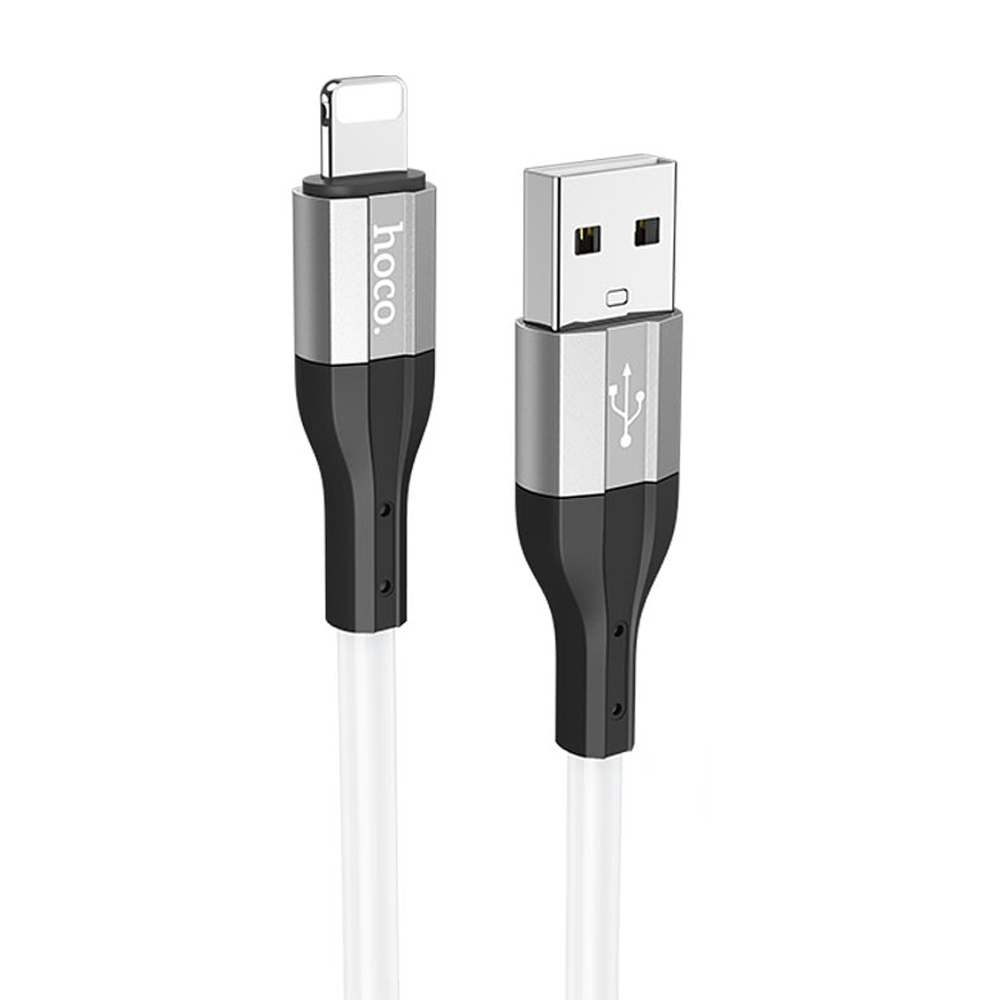 

Кабель USB-Lightning 8-pin, 2.4A, 1м, белый HOCO X72 (6931474761767), X72