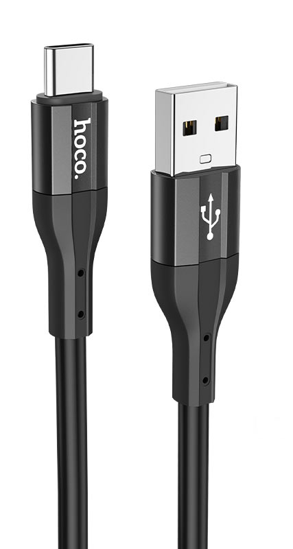 

Кабель USB-Lightning 8-pin, 2.4A, 1м, черный HOCO X72 (6931474761750), X72