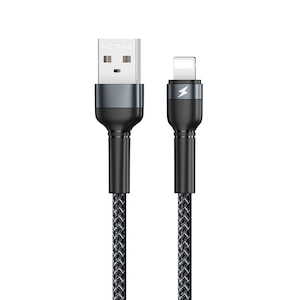 

Кабель USB-Lightning 8-pin, 2.4A, 1м, черный Remax Jany Series RC-124i (6972174152837), RC-124i