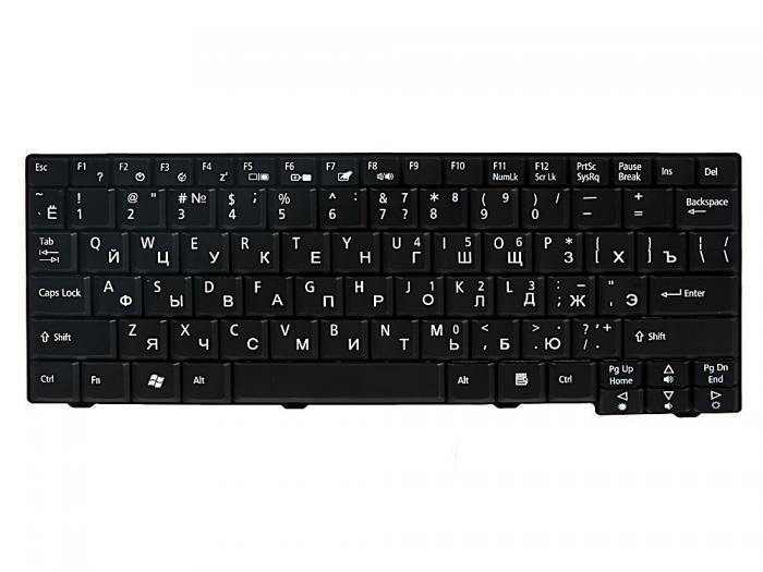 

Клавиатура для ноутбука Acer One 531H, D150, D250, P531, AOA150, ZG5,A110; Gateway LT30 LT3000 черн (531H), Черный, 531H