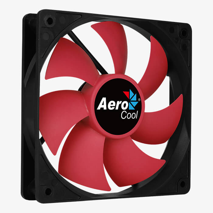 Вентилятор AeroCool Force 12 Red, 120 мм, 1000rpm, 23.7 дБ, 3pin+Molex, 1шт (4718009158009) - фото 1