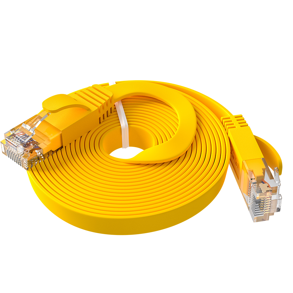 

Патч-корд UTP кат.6, 20м, RJ45-RJ45, желтый, CU, плоский, Greenconnect PROF GCR-52828 (GCR-52828), GCR-52828