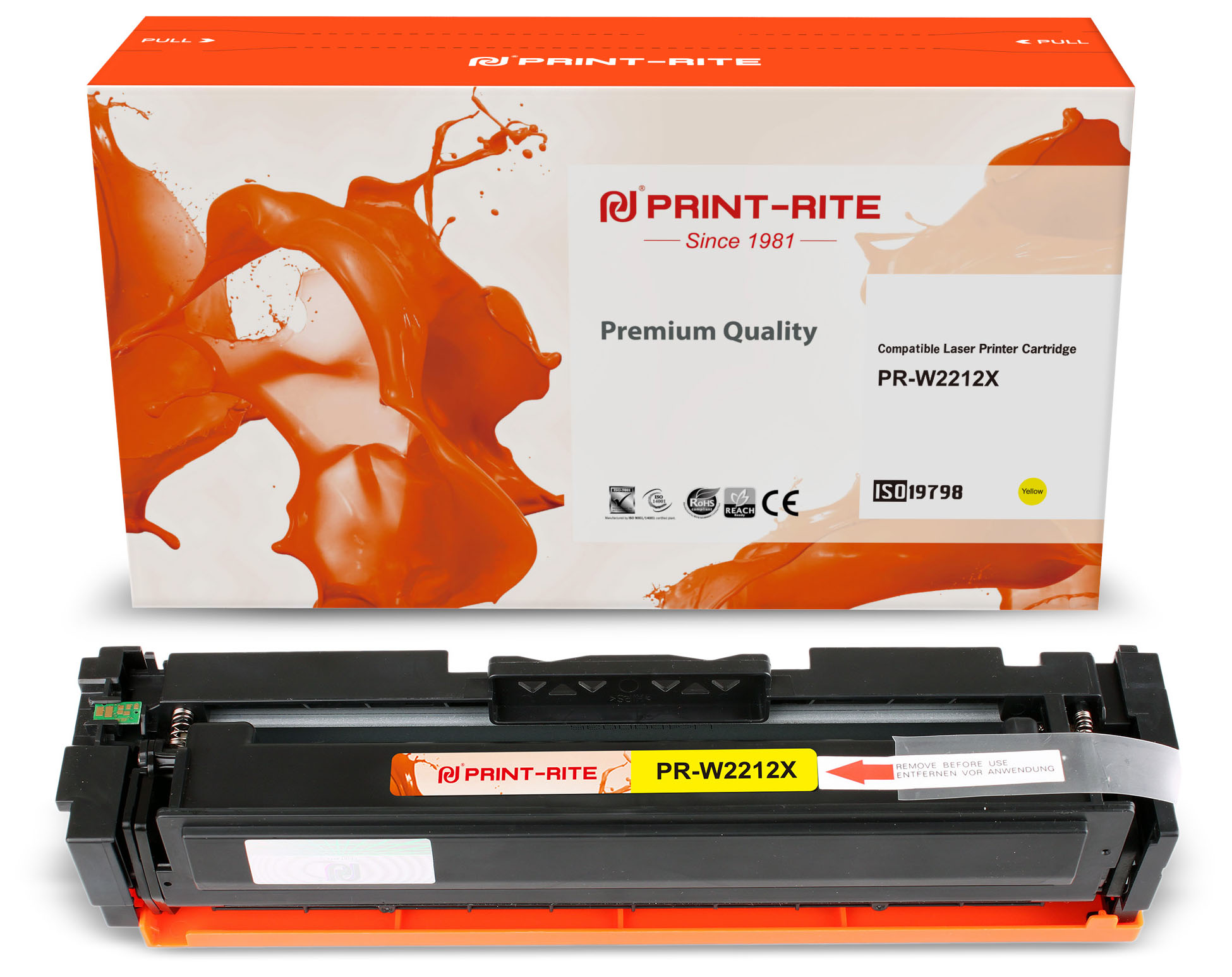 

Картридж лазерный Print-Rite PR-W2212X (W2212X), желтый, 2450 страниц, совместимый для M255/MFP M282/M283