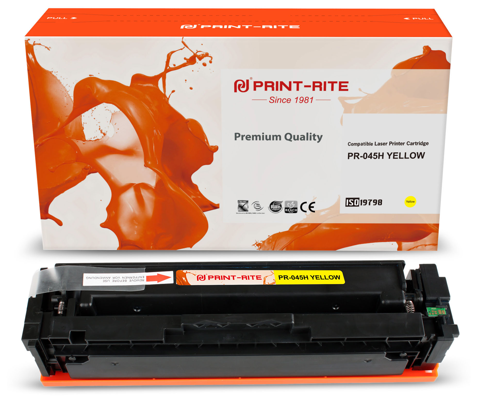 

Картридж лазерный Print-Rite PR-045H YELLOW (045HY/1243C002), желтый, 2200 страниц, совместимый для Canon i-Sensys LBP 611Cn/ 613Cdw/ MF 631Cn/ 633Cdw/ 635Cx