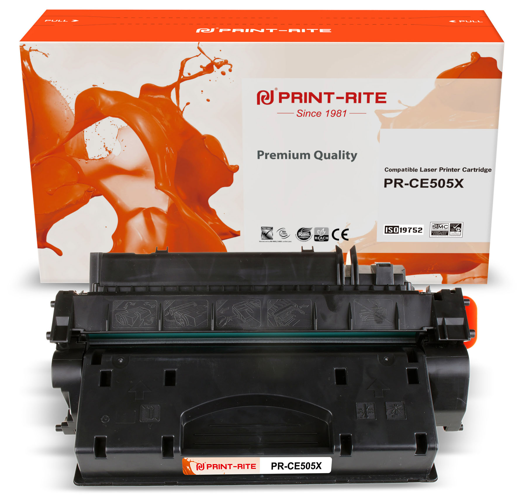 

Картридж лазерный Print-Rite PR-CE505X (№05X/CE505X), черный, 6500 страниц, совместимый для LaserJet P2055 / P2055d / P2055dn