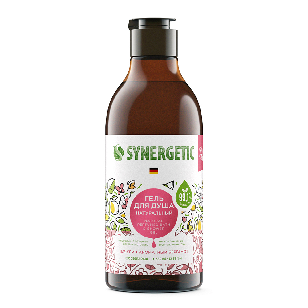 

Гель для душа Synergetic пачули и ароматный бергамот, 380мл