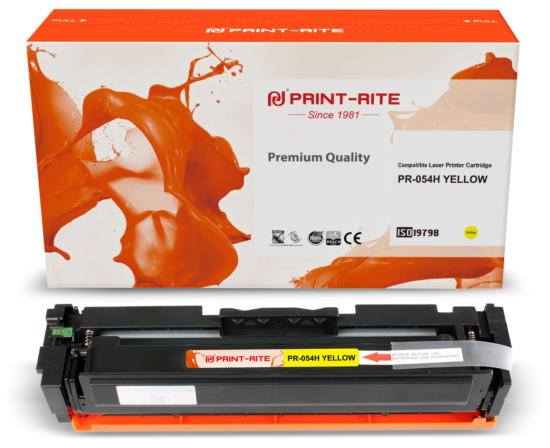 

Картридж лазерный Print-Rite PR-054H YELLOW (054HY/3025C002), желтый, 2300 страниц, совместимый для Canon i-SENSYS LBP 621Cw/ 623Cdw, MF 641Cw/ 643Cdw/ 645Cx
