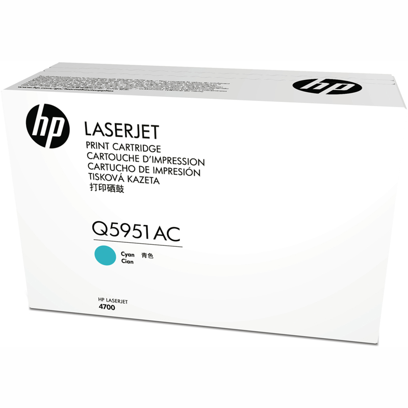 

Картридж лазерный HP 643A/Q5951AC, голубой, 10000 страниц, оригинальный для HP CLJ 4700, 643A