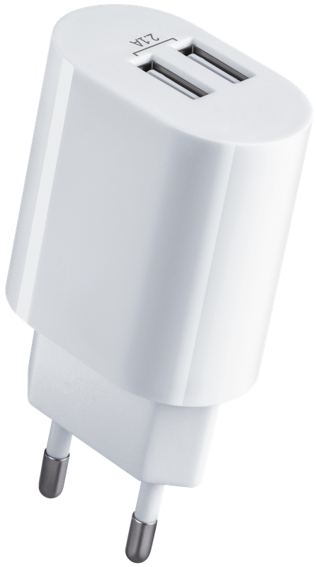 Сетевое зарядное устройство Defender UPC-22 10.5W, 2xUSB, 2.1A, белый (83678), кабель microUSB - фото 1