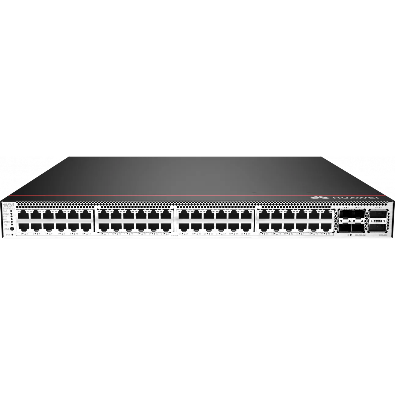 

Коммутатор Huawei CloudEngine S5732-H48UM2CC, управляемый, кол-во портов: 48x10 Гбит/с, SFP28 4x25 Гбит/с, кол-во SFP/uplink: QSFP+ 2x40 Гбит/с, установка в стойку, PoE: 48x60Вт (макс. 1.57кВт) (02353SJY-001), S5732-H48UM2CC