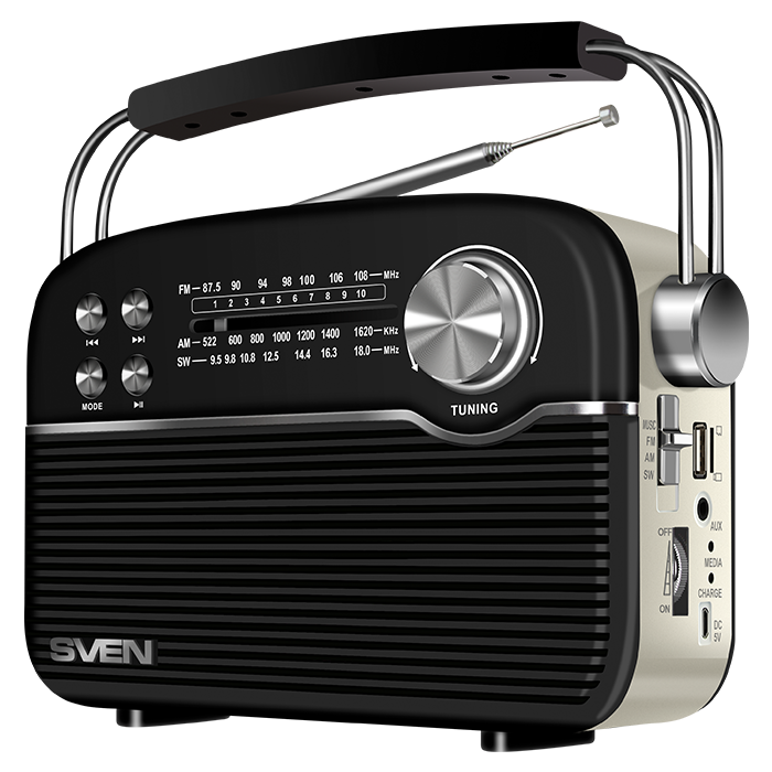 

Портативная акустика SVEN SRP-500, 3 Вт, FM, AUX, USB, microSD, Bluetooth, черный (SV-020415), SRP-500