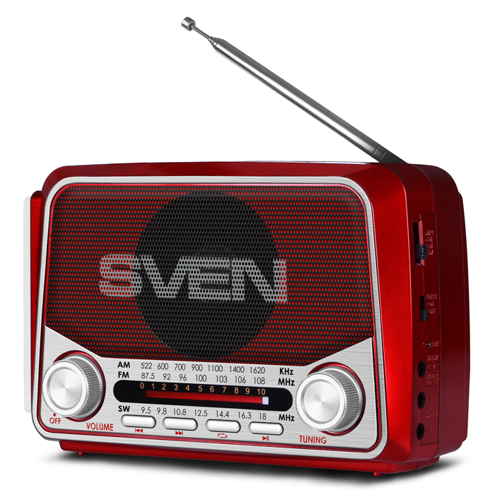 

Портативная акустика SVEN SRP-525, 3 Вт, FM, USB, microSD, подсветка, красный (SV-017163), SRP-525