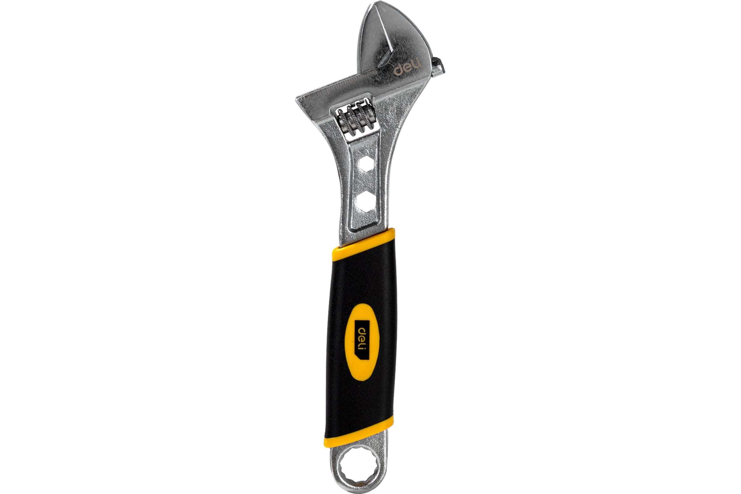 Разводной ключ Deli DL30108 200мм Высокоуглеродистая сталь, обрезиненная ручка, диапазон захвата 0-28мм (DL30108)