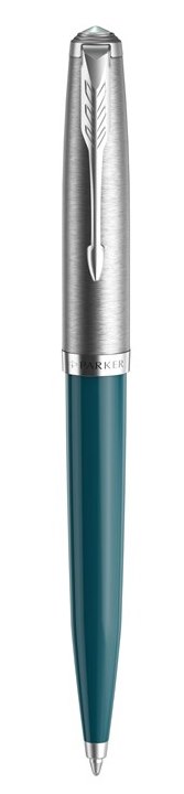 

Ручка шариковая автомат Parker Core Parker 51 CORE TEAL BLUE CT, черный, нержавеющая сталь, палладий, пластик, подарочная упаковка (2123508), Parker 51