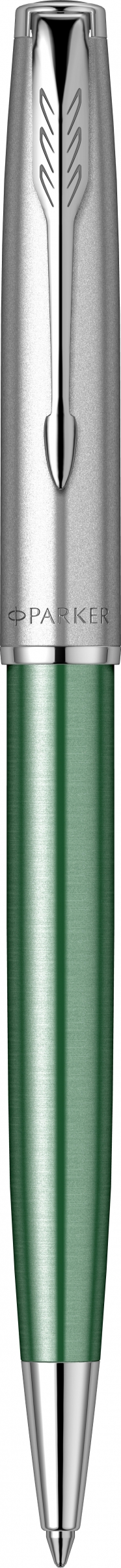 

Ручка шариковая автомат Parker Sonnet Essentials Green SB Steel CT, черный, нержавеющая сталь, палладий, подарочная упаковка (2169365), Sonnet Essentials Green SB Steel CT