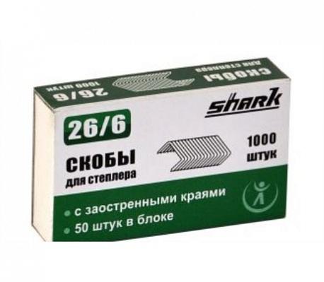 Скобы для степлера Shark 5753, 26/6, 1000 шт