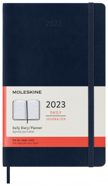 

Ежедневник датированный A5 Moleskine CLASSIC Large, в линейку, 400 листов синий сапфир (1048257), Large
