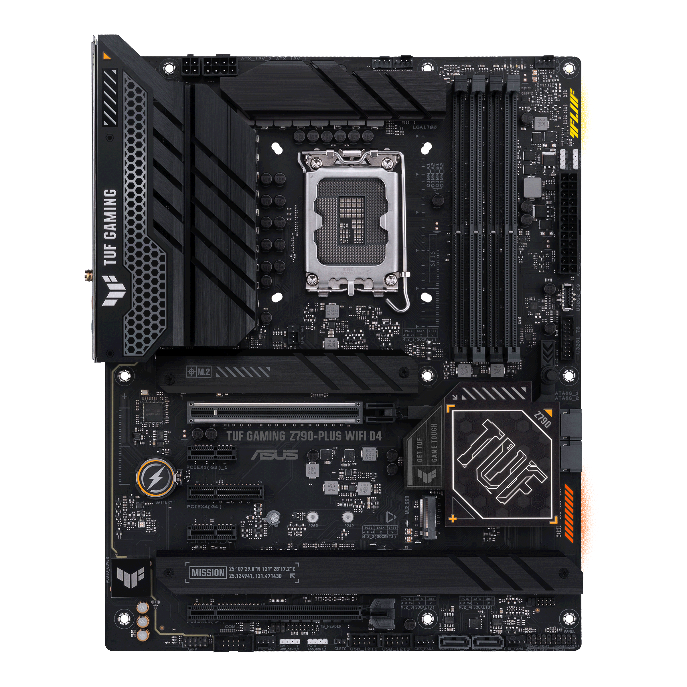 

Материнская плата ASUS TUF GAMING Z790-PLUS WIFI D4, Socket1700, Intel Z790, 4xDDR4, 2PCI-Ex16, 4SATA3, 7.1-ch, 2.5GLAN, 11 USB 3.2, 3 USB Type-C, HDMI, DP, ATX, Retail, TUF GAMING Z790-PLUS WIFI D4