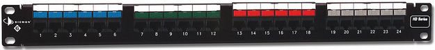 

Патч-панель в шкаф 19" 1U, порты: 24 x RJ-45 кат. 6, HD6-24, Siemon (HD6-24), HD6-24