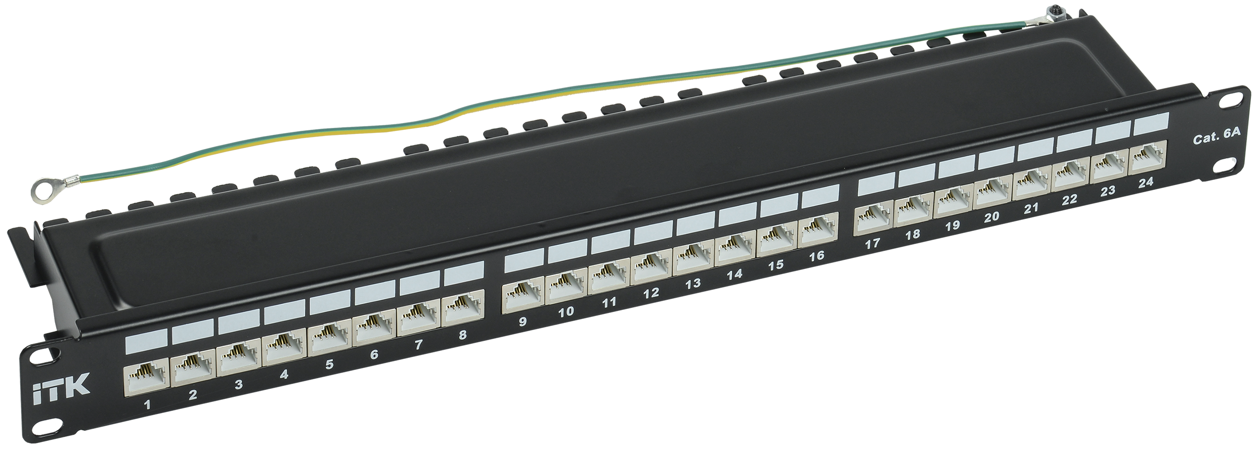 

Патч-панель в шкаф 19" 1U, порты: 24 x RJ-45 кат. 6a, экранированная, органайзер, черный, PP24-1UC6AS-D05, ITK (PP24-1UC6AS-D05), PP24-1UC6AS-D05
