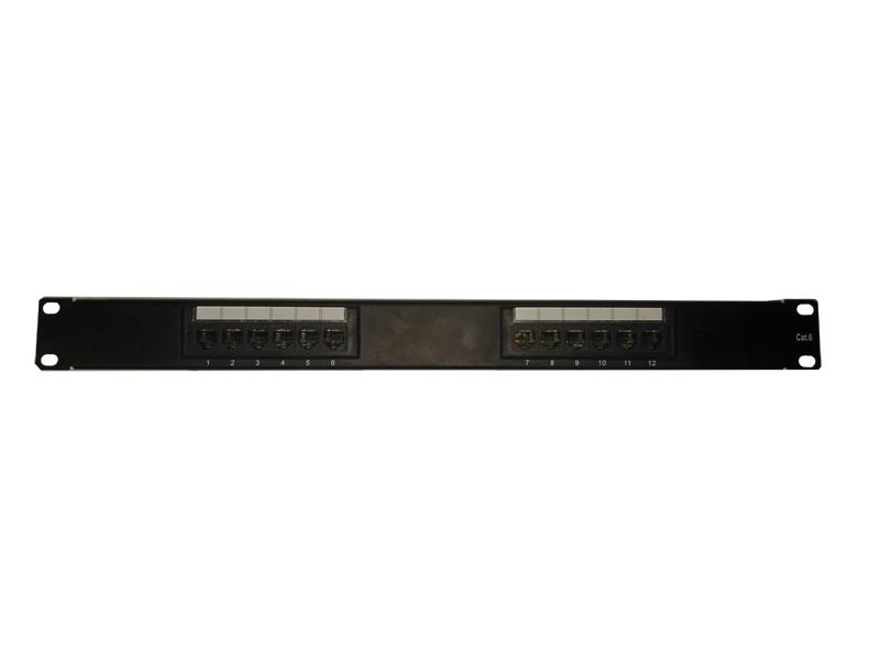 

Патч-панель в шкаф 19" 1U, порты: 12 x 110, черный, Netko (KDA-CEC-С6 "L")