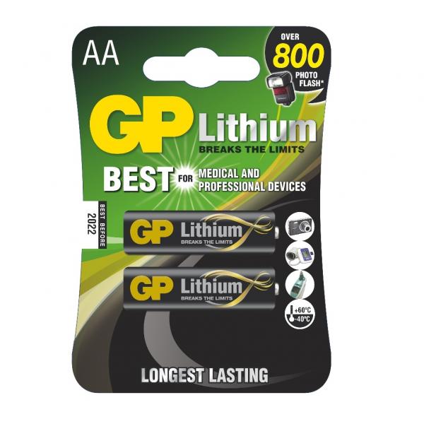 Батарея GP Lithium 15LF-2CR2, AA, 1.5V 2шт, цвет черный - фото 1