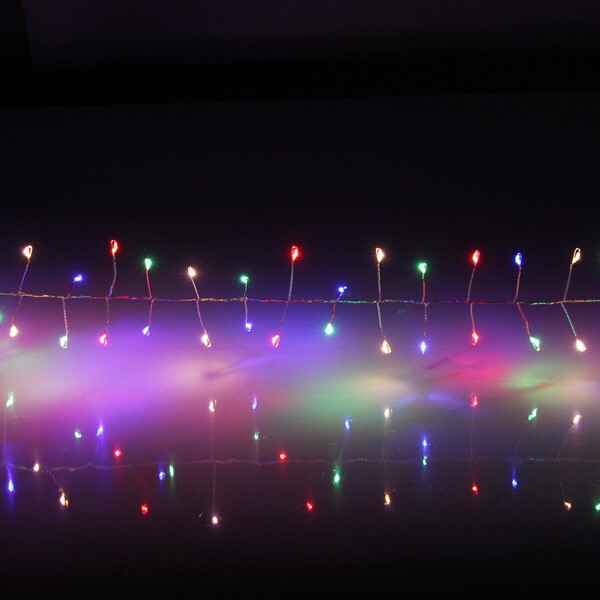 Гирлянда Мишура светодиодная, ламп: 150шт., 2м, режимов: 1, от сети, разноцветный