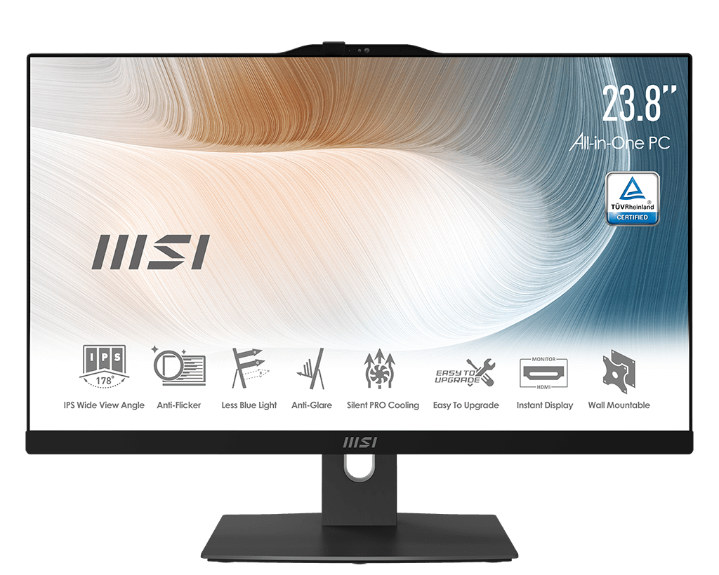 

Моноблок MSI Modern M242 23.8" 1920x1080, 12400 1.7 ГГц, 8Gb RAM, 512Gb SSD, Intel Iris Xe Graphics, WiFi, BT, без ОС, черный, клавиатура, мышь (9S6-AE0711-091), M242