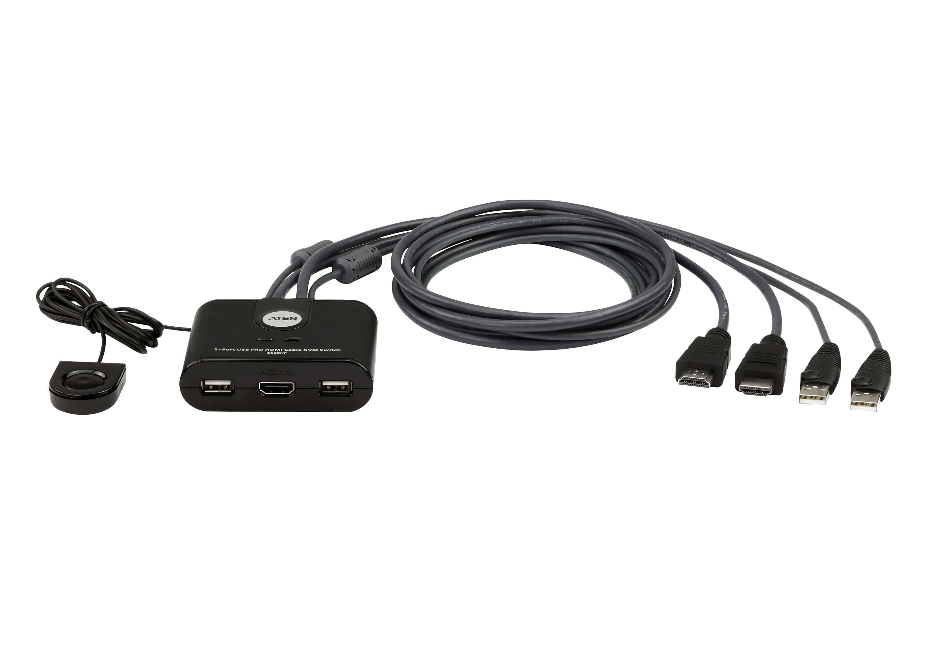 Переключатель KVM (КВМ) ATEN CS22HF, 2-ПК