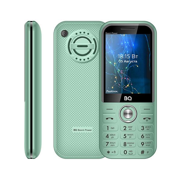 Мобильный телефон BQ 2826 Boom Power, 2.8" 320x240, 32Mb RAM, 32Mb, BT, 1xCam, 2-Sim, 3700mAh, micro-USB, мятный Отказ от покупки (не подошел по характеристикам), без существенных следов эксплуатации, небольшие потертости на дисплейной пленке, полный комплект