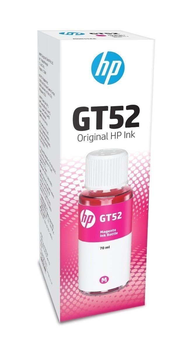 

Чернила HP GT52, 70мл, пурпурный, оригинальные, водные для Ink Tank 115/310/315/318/319;Ink Tank Wireless 410/415/416/418/419;DeskJet GT 5810/5820/5812/5822 (M0H55AA), GT52