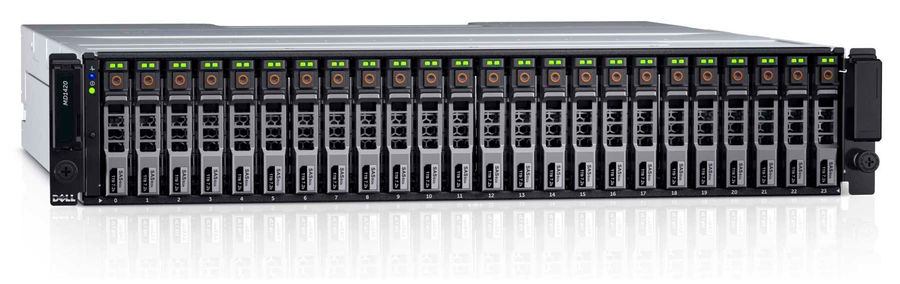 

Дисковая полка (DAS) Dell MD1420 x24, 2x480Gb SSD, 24x2.5" SAS HS, 2x600W, 2U (210-ADBP-26), MD1420 x24