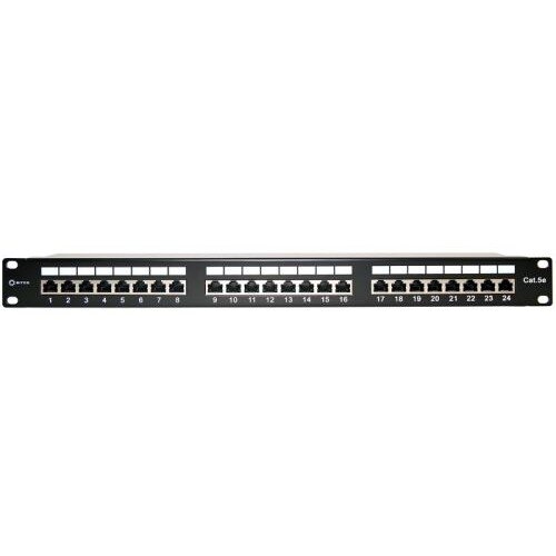 

Патч-панель в шкаф 19" 1U, порты: 24 x RJ-45 кат. 5e, экранированная, органайзер, черный, PPU55-03, 5bites (PPU55-03), PPU55-03