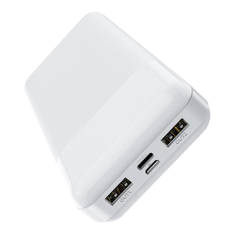 

Портативный аккумулятор (Powerbank) Hoco J72 Easy travel, 10000 мА·ч, 2xUSB, белый (6931474738387), J72 Easy travel